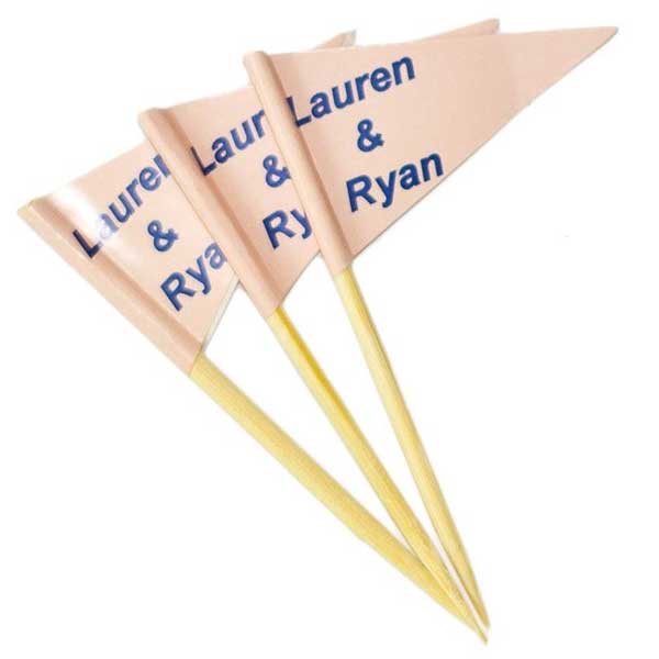 custom triangle flag toothpicks