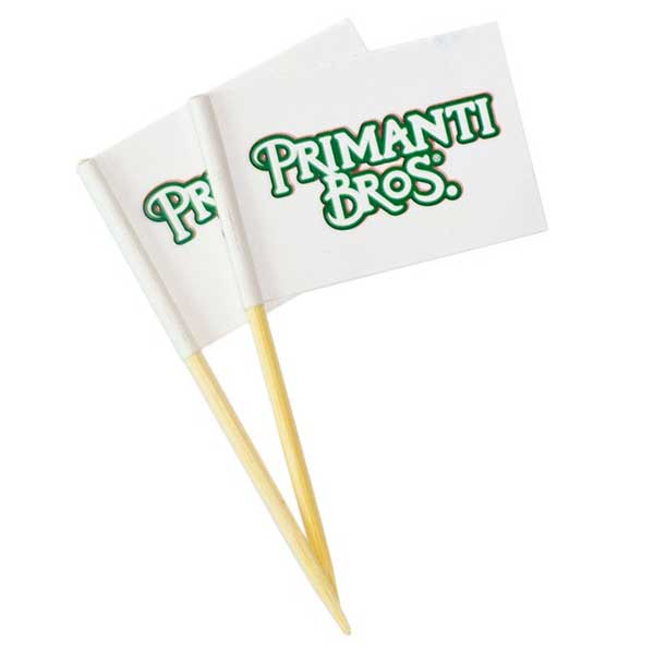 custom white flag toothpicks